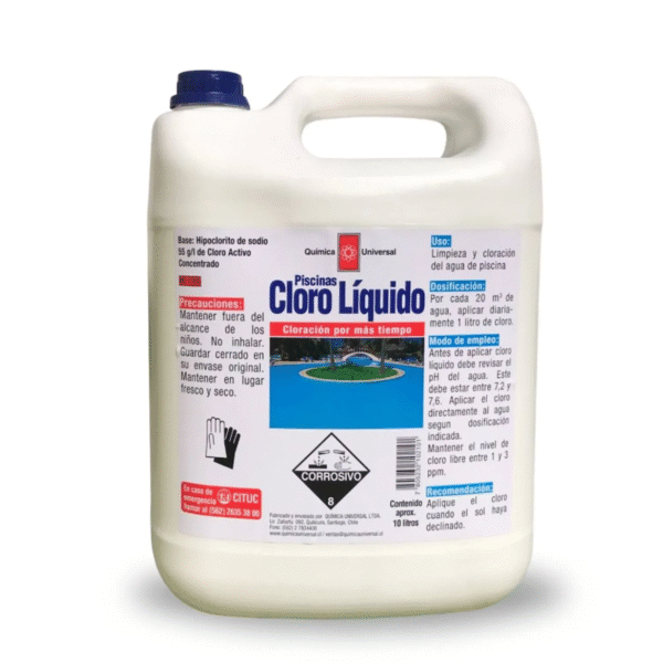 CLORO LIQUIDO PISCINA ( AL 5% ) 10LT