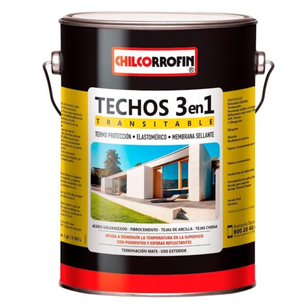 PINTURA TECHOS 3EN1 ELASTOMERI NG GL (CHILCORROFIN)