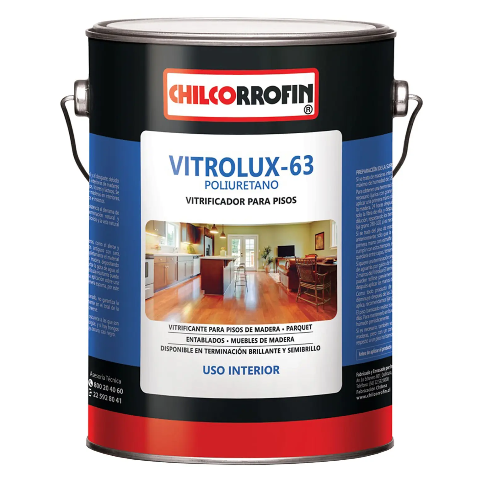 BARNIZ CHILCORROFIN VITROLUX 63 1GL NATURAL BRILLANTE