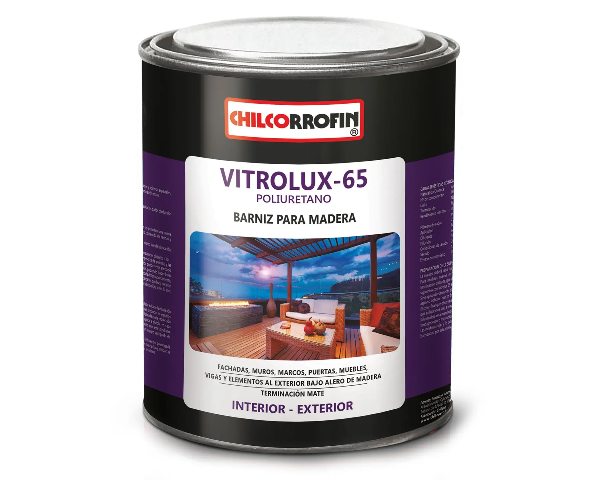 BARNIZ CHILCORROFIN VITROLUX 65 1/4GL MATE