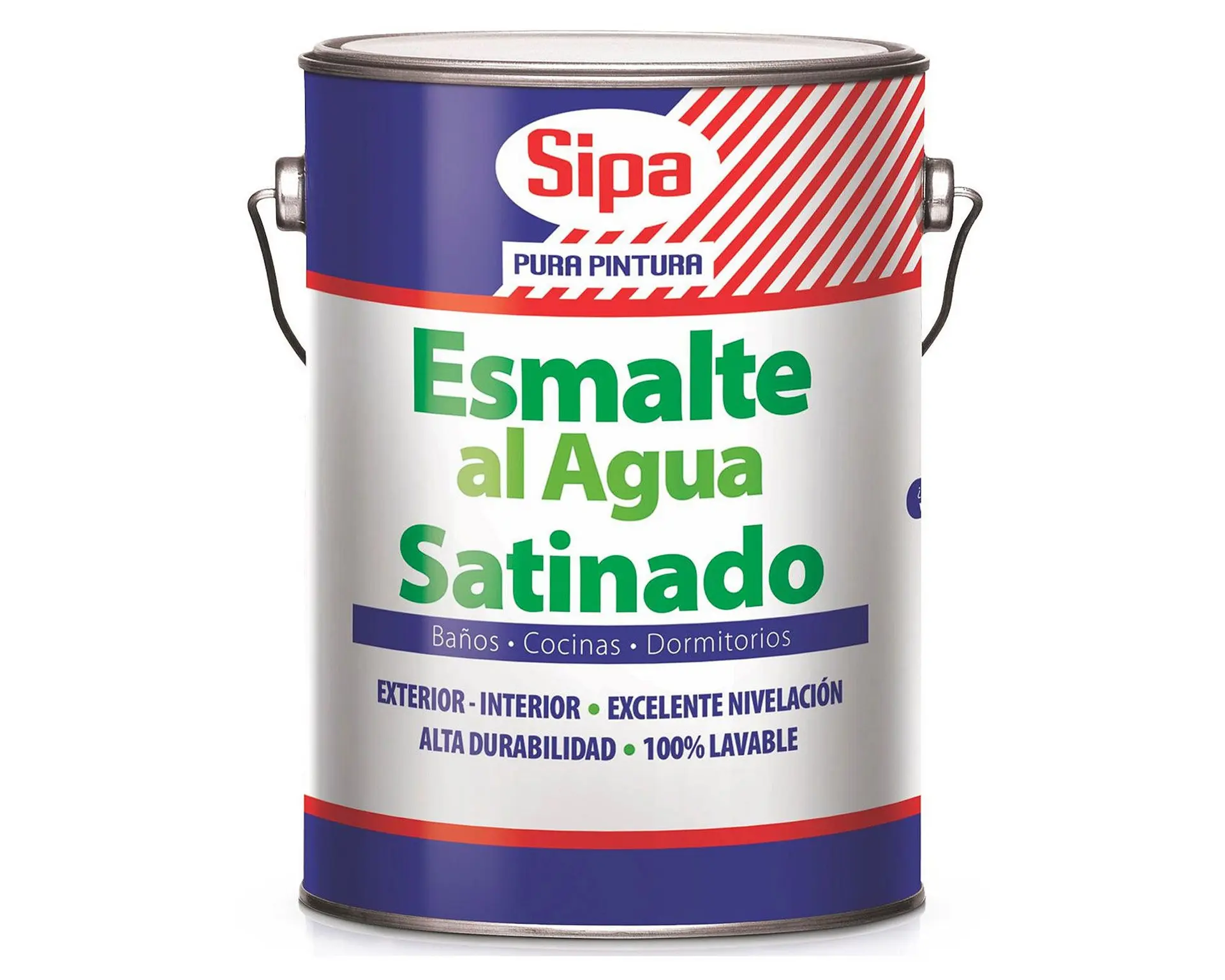 ESMALTE AL AGUA SATINADO SIPA BLANCO 1GL