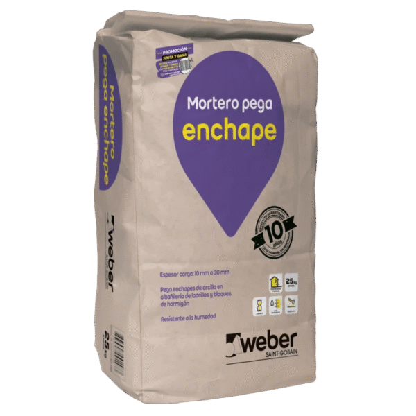 MORTERO PEGA ENCHAPE SACO 25 KG