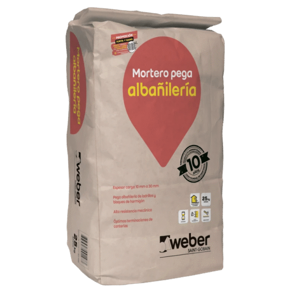WEBER MORTERO PEGA ALBAÑILERIA SACO 25 KG