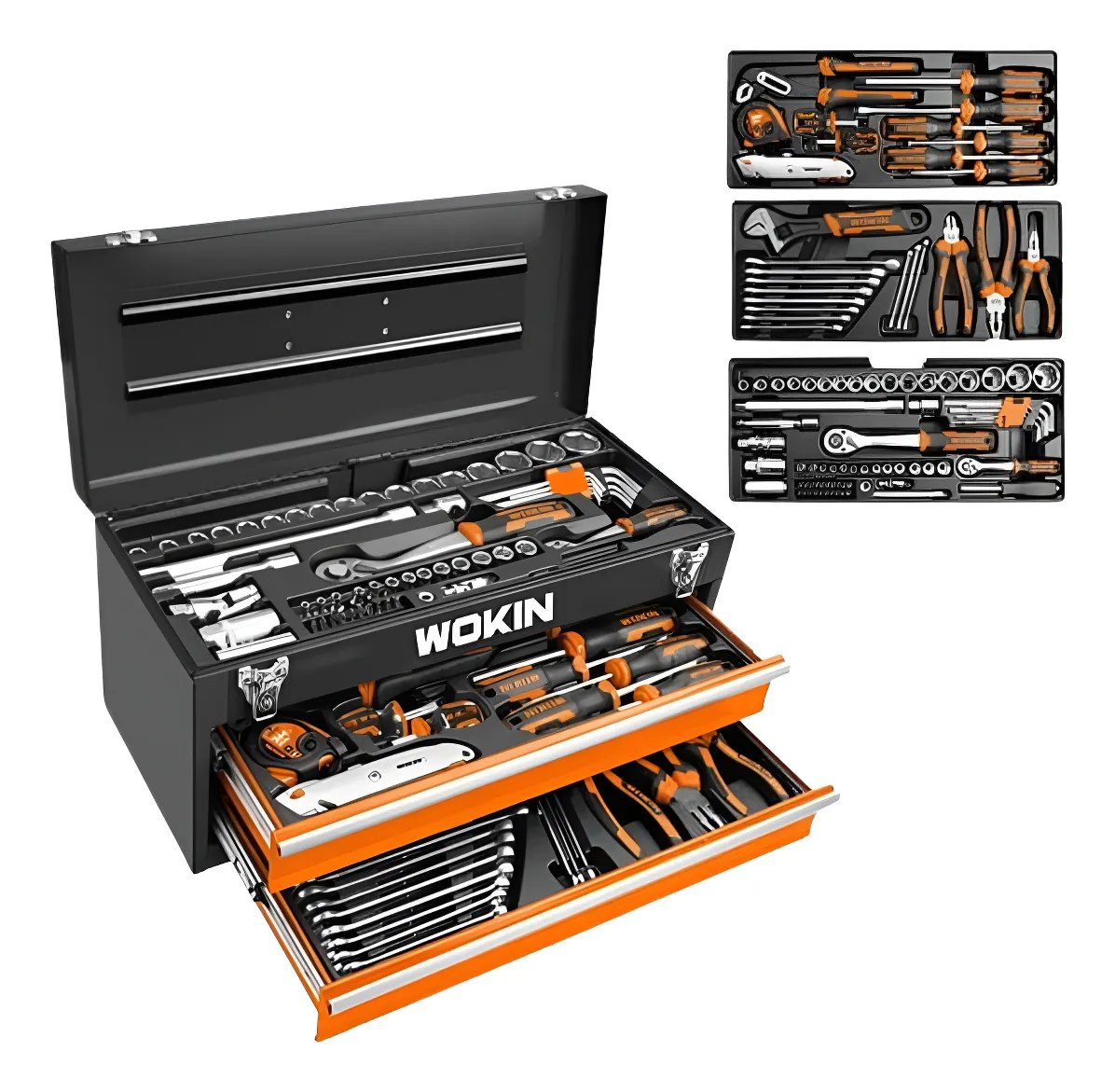 CAJA DE HERRAMIENTAS CON 98 PIEZAS WOKIN