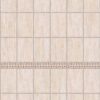 SIMPLISIMA MARMOL TRAVERTINO BEIGE CON CENEFA ROMA 6MM 1.2 X 2.4 MT
