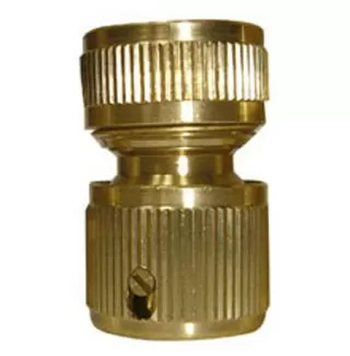 CONECTOR MANGUERA BRONCE GREEN SEASON KB334 3/4" C/STOP