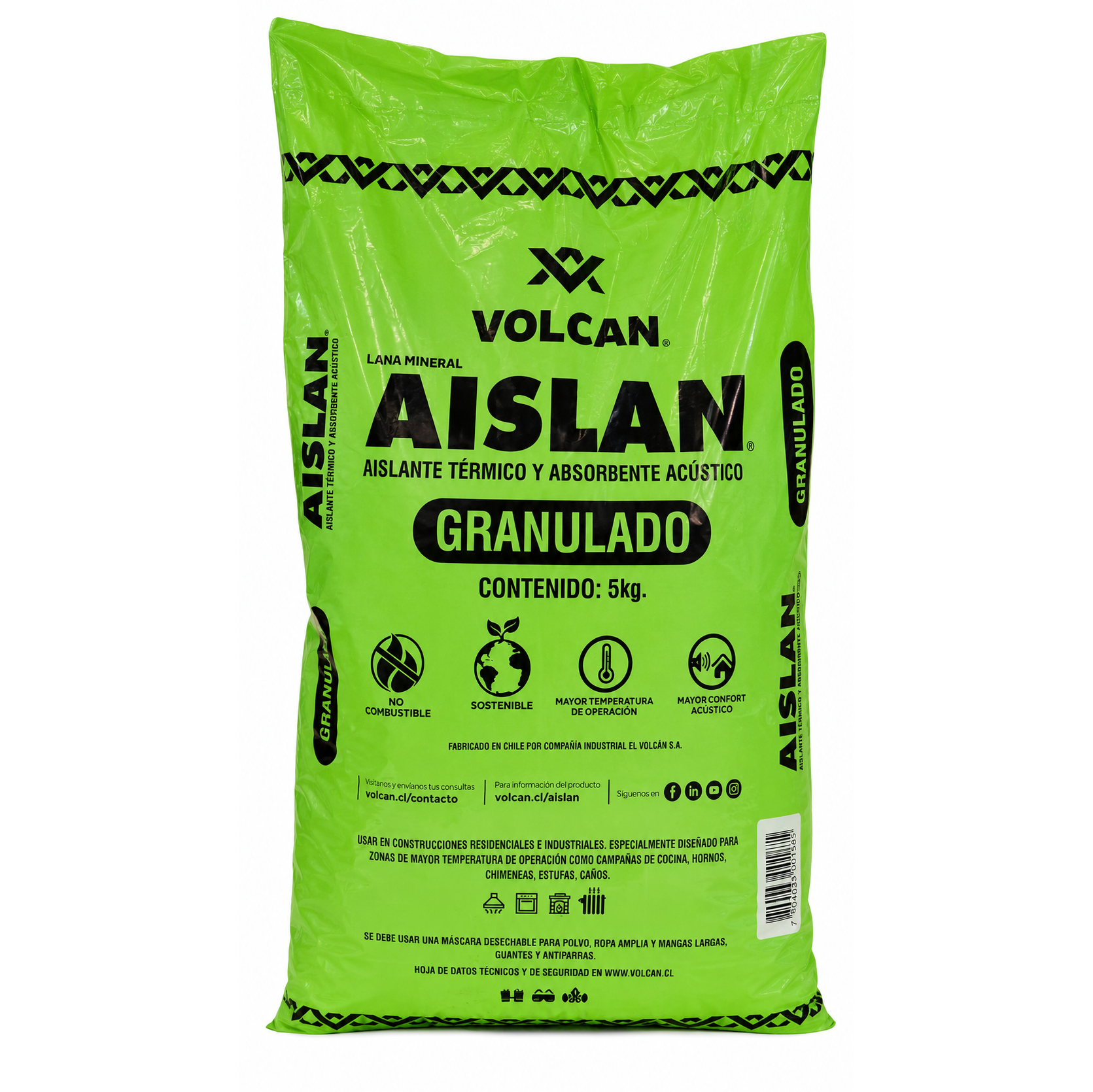 LANA MINERAL AISLANTE TERMICO GRANULADO AISLAN VOLCAN 5KG