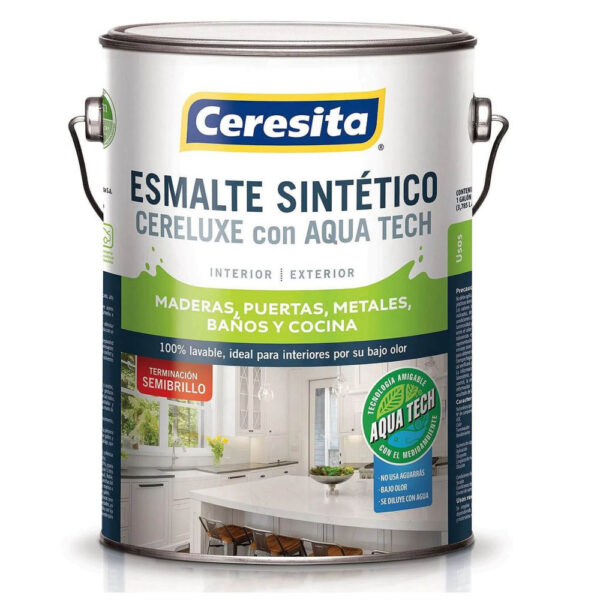 ESMALTE SINTETICO ULTRA SEMIBRILLO CERESITA NEGRO 1GL