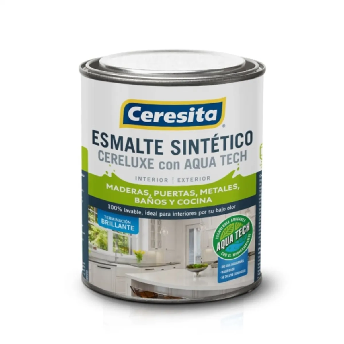 ESMALTE SINT CERELUXE AQUATECH BASE BLANCA 1/4 (CERESITA)