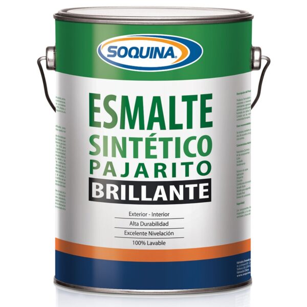 ESMALTE SINTETICO PAJARITO SOQUINA NEGRO 1GL