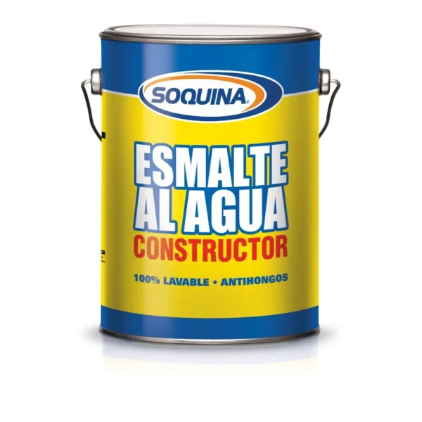 ESMALTE AL AGUA CONSTRUCTOR SOQUINA ROJO COLON 1GL