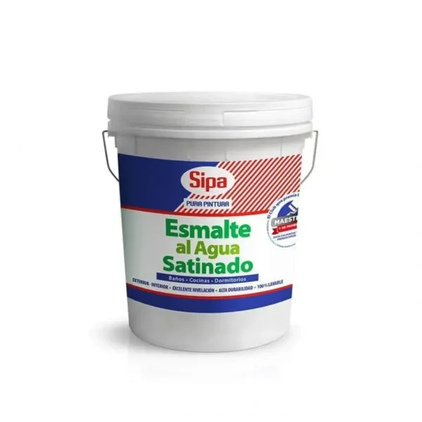 ESMALTE AL AGUA SATINADO SIPA  BASE P 4GL