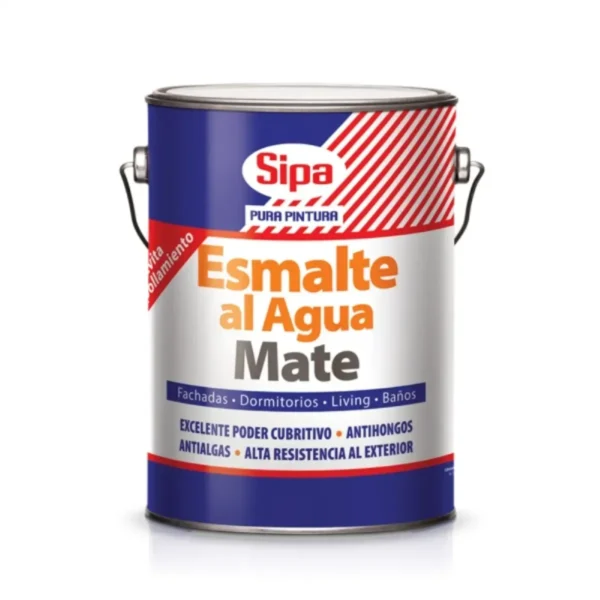 ESMALTE AL AGUA SIPA MATE BASE U 1GL