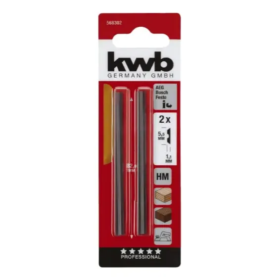CUCHILLAS CEPILLO KWB 82MM  H83-5.5 X 82X