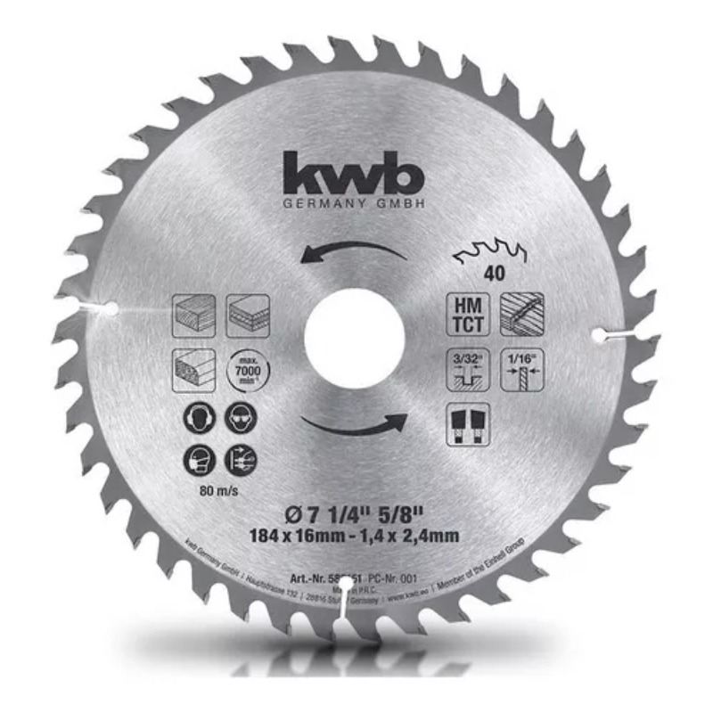 DISCO SIERRA CIRCULAR 7.1/4" - 40D COMPATIBLE: 4331211. 4330997. 4331051