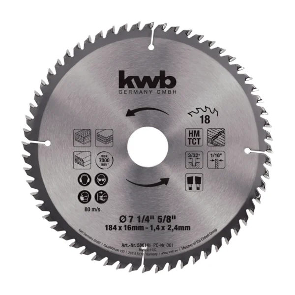 DISCO SIERRA CIRCULAR 7.1/4" - 60D COMPATIBLE: 4331211. 4330997. 4331051