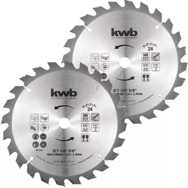 SET 2 DISCOS SIERRA CIRCULAR 7.1/4" - 24D COMPATIBLE: 4