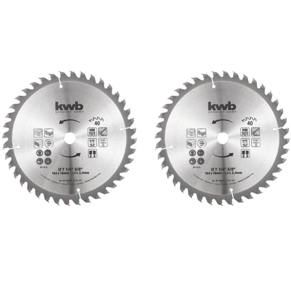 SET 2 DISCO SIERRA CIRCULAR 7.1/4" 40D