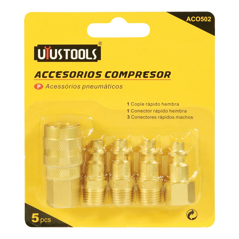 SET ACOPLES 5 PCS BRONCE