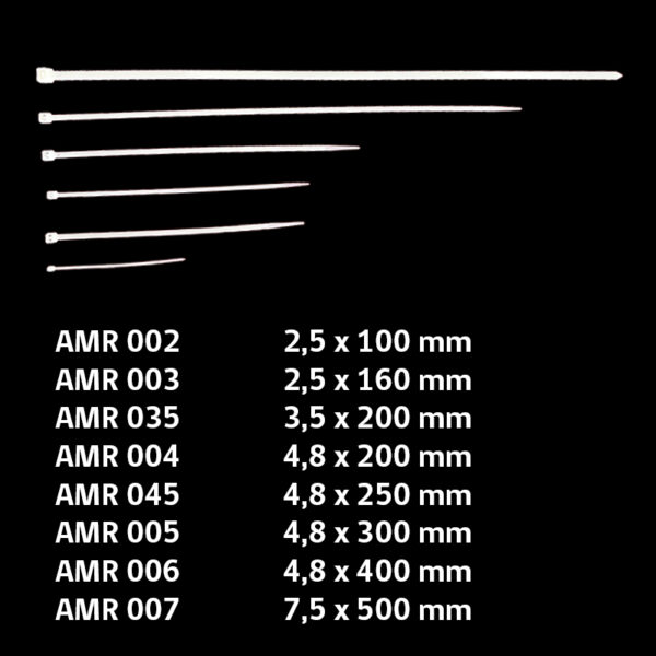 AMARRA CABLES 4.8 X 400 MM - BLANCA (100UN)