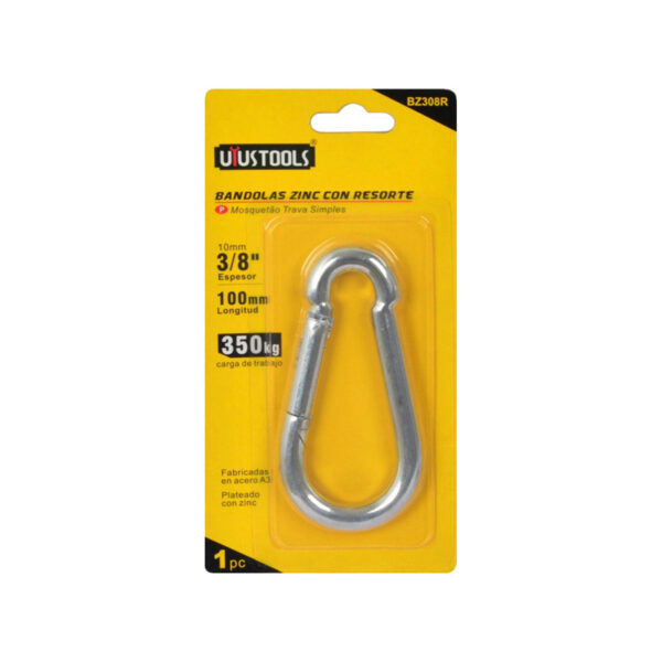 MOSQUETON ZINC C/RESORTE 3/8"