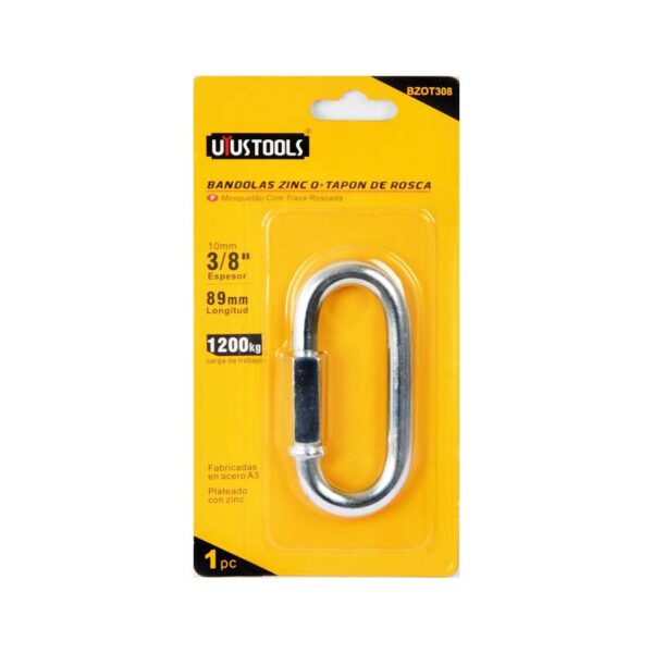 MOSQUETON ZINC C/ROSCA 3/8"