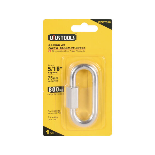 MOSQUETON ZINC C/ROSCA 5/16"