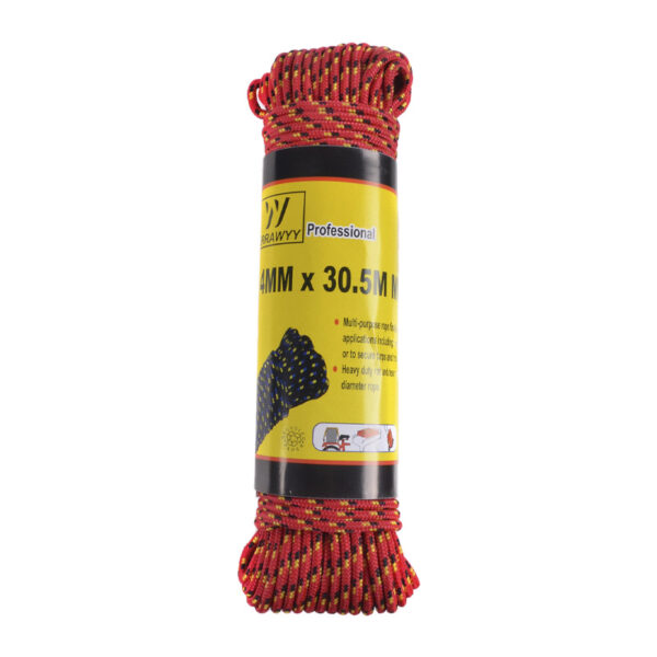 CUERDA TRENZADA 4 MM X 30.5 M COLOR