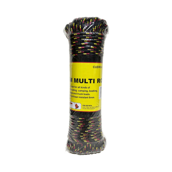 CUERDA TRENZADA 6 MM X 30.5 M COLOR