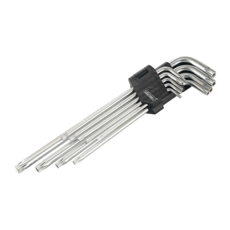 JGO. LLAVE TORX 9 PZAS. T10 - T50 LARGO