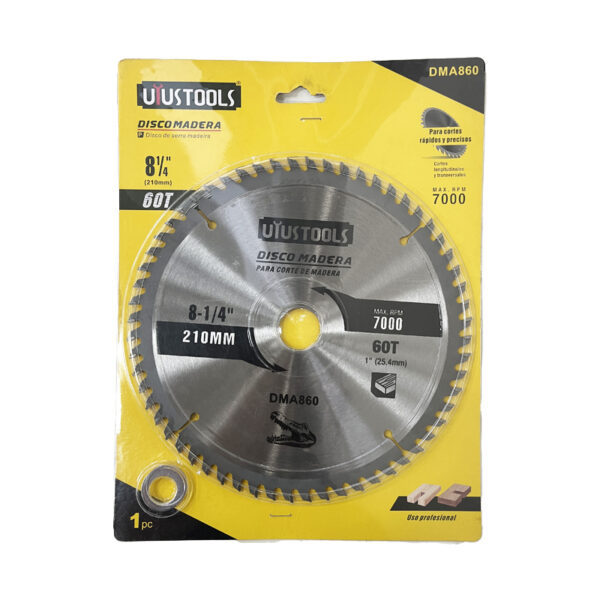 DISCO SIERRA 8 1/4" X 60 DTES MADERA