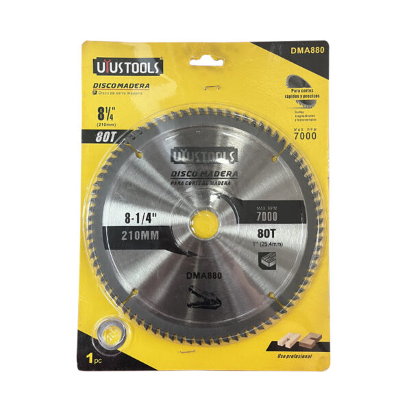 DISCO SIERRA 8.1/4" X 80 DTES MADERA