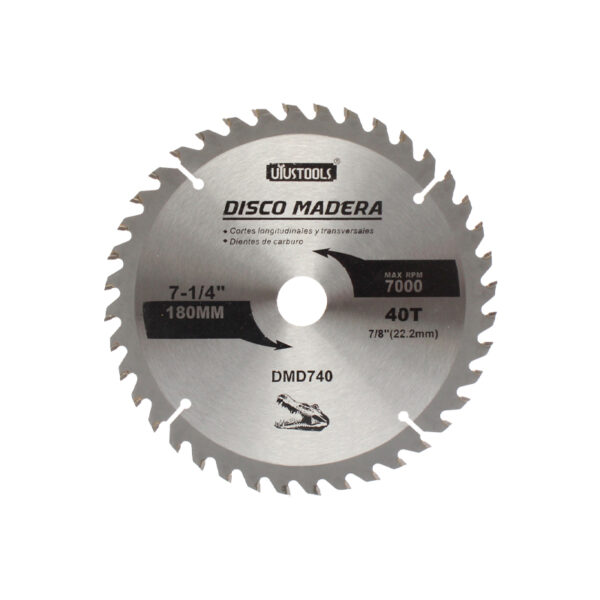 DISCO SIERRA 7.1/4" X 40D MADERA (180 MM)