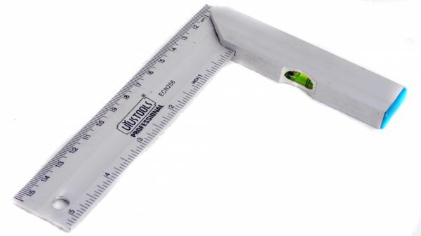 ESCUADRA C/NIVEL ALUMINIO  6"