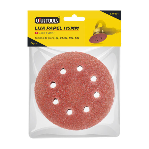 SET 5PCS LIJAS ROTO ORBITAL 4 1/2"