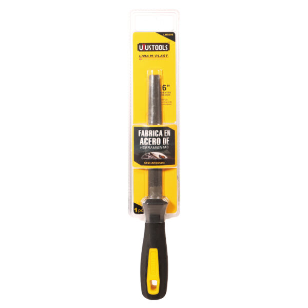LIMA SEMIREDONDA 6" MANGO PLASTICO N° 211