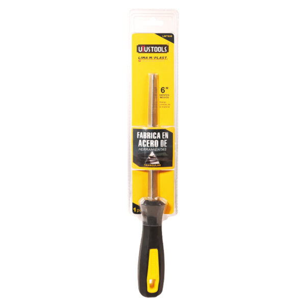 LIMA TRIANGULAR 6" MANGO PLASTICO N° 211