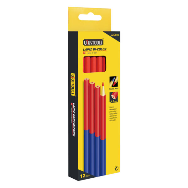 LAPIZ CARPINTERO BICOLOR (ROJO/AZUL)