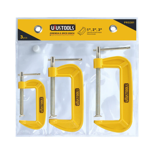 PRENSA G SET 3PCS CHICA 1"/2"/3"